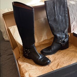 Frye Black  Knee highLeather Boots
